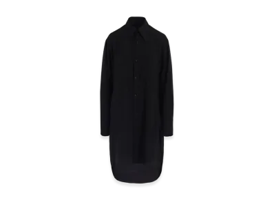 Y's Hard-Twist Sergelayered Front Shirt "Black"
