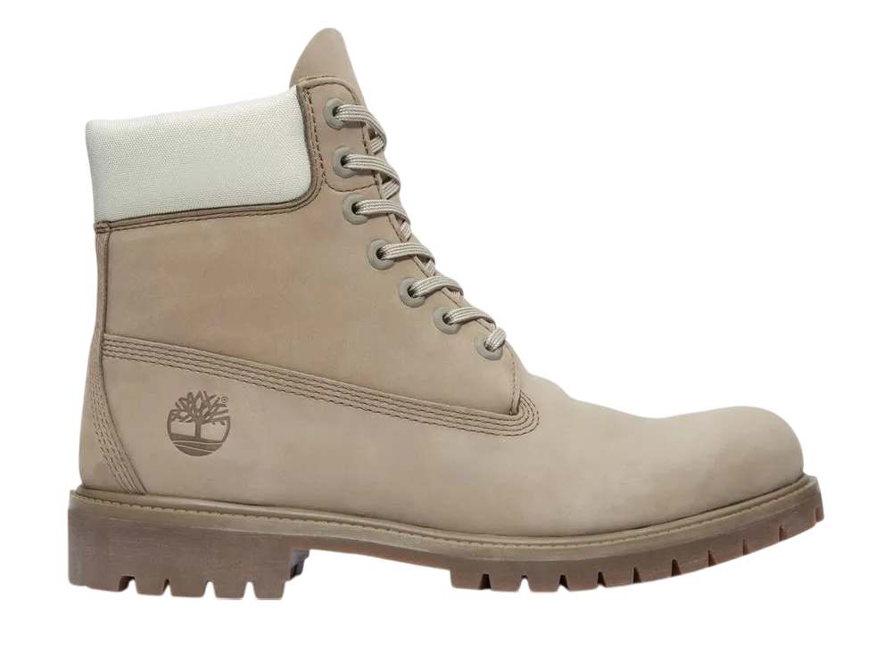 Timberland Premium 6inch Waterproof Boot "Medium Grey Nubuck/Light Green"
