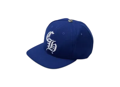 Chrome Hearts 6 Panel On Field CH White Baseball Cap "Blue/Green"