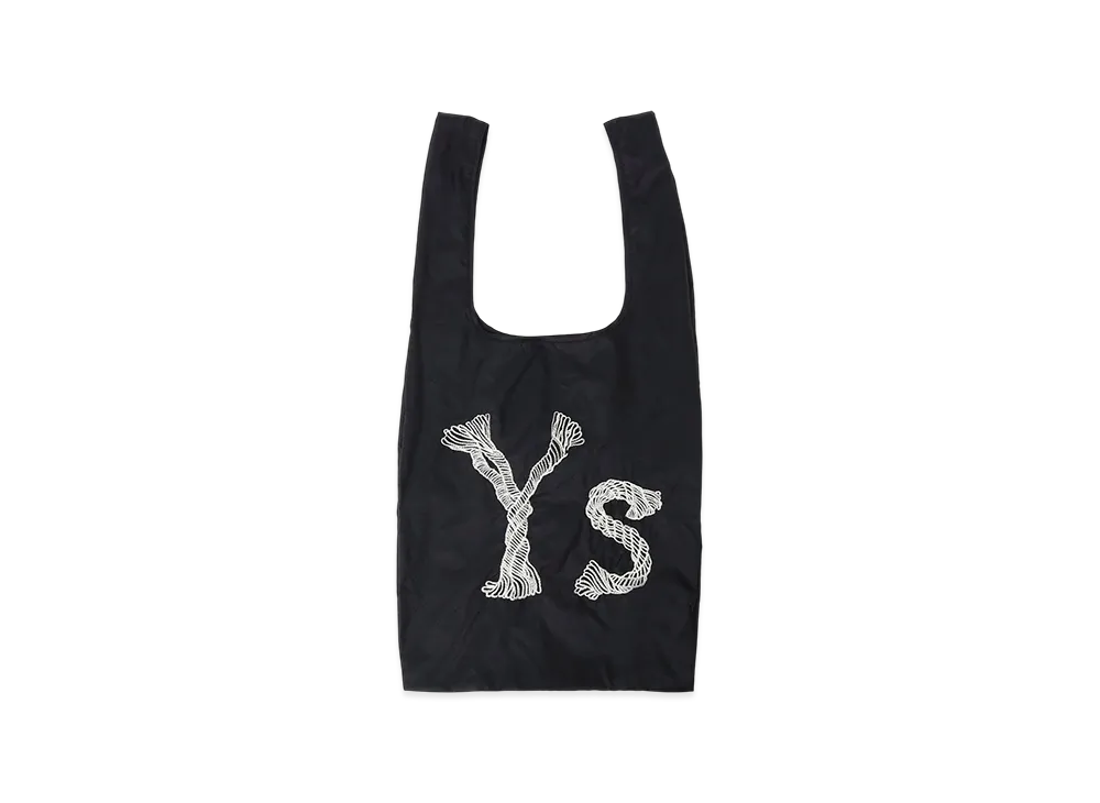 Y's Logo Stitch Nylon Shopping Bag "Black"