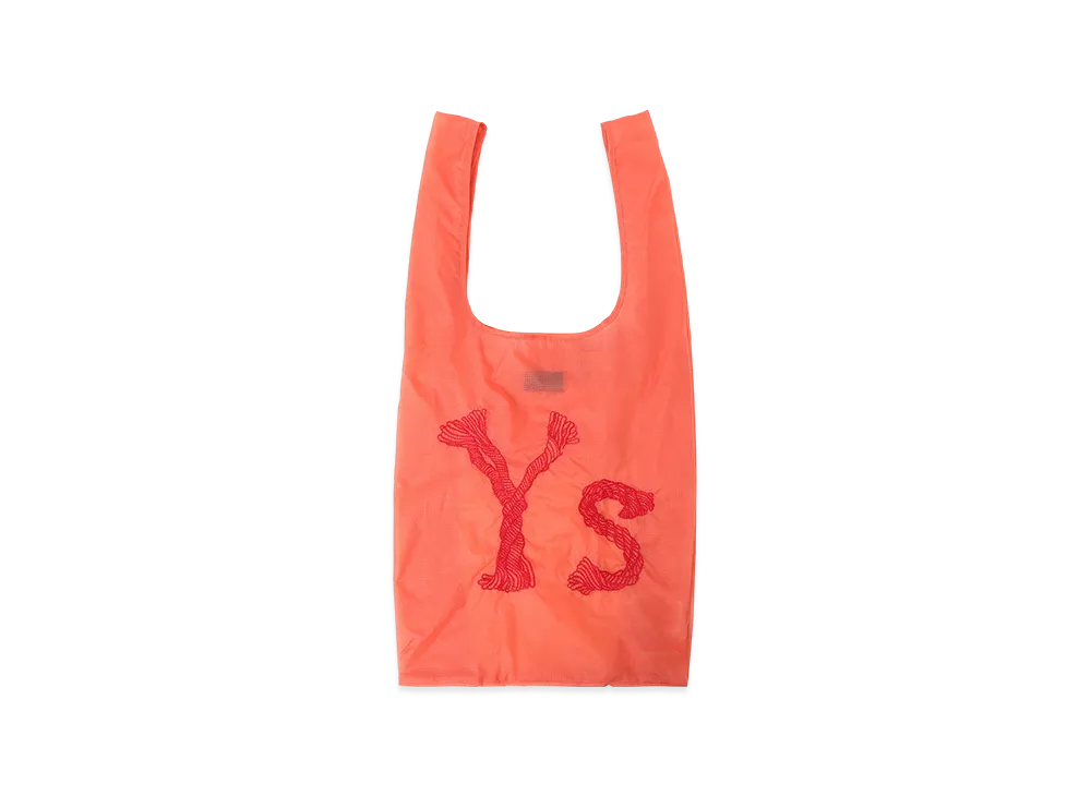 Y's Logo Stitch Nylon Shopping Bag "Orange"