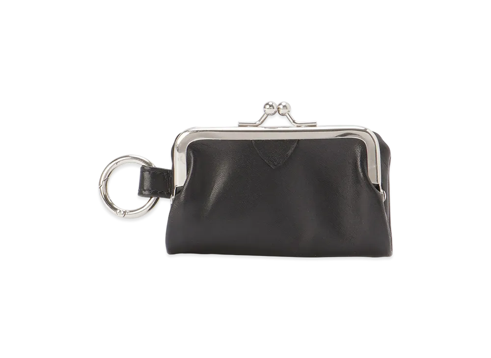 Y's Metal Ring Detail Mini Clasp Purse "Black"