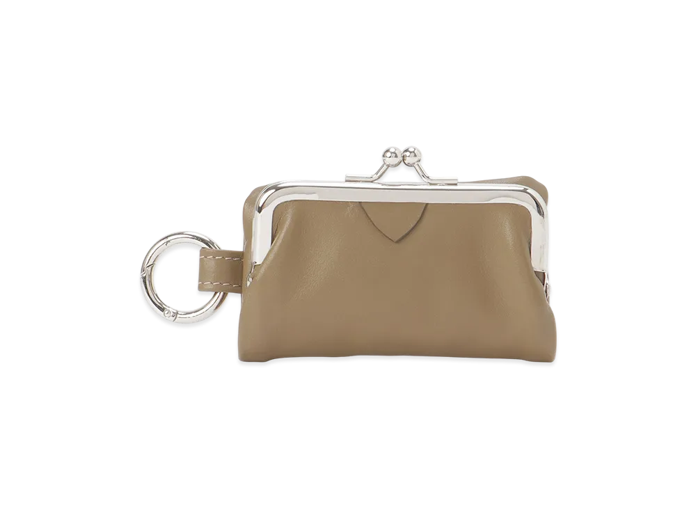 Y's Metal Ring Detail Mini Clasp Purse "Brown"