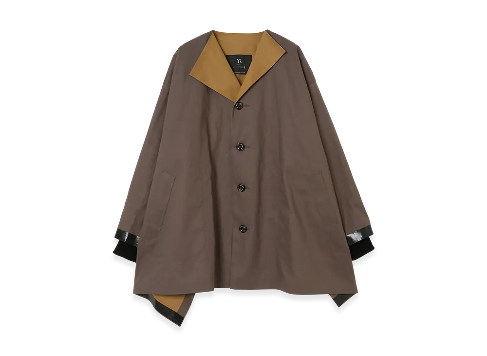 Y's 1972 - Y's Crafted By Mackintosh No Collar Coat "Taupe/Autumn"