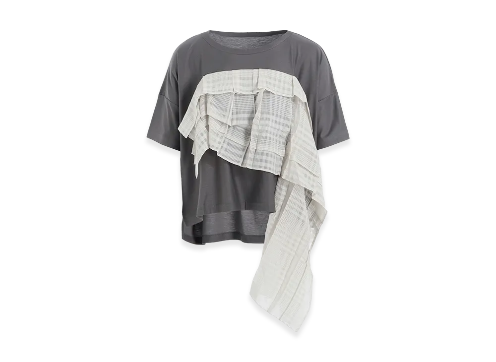 Y's Lyocell/Cotton Half Sleeve T "Grey"