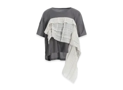Y's Lyocell/Cotton Half Sleeve T "Grey"