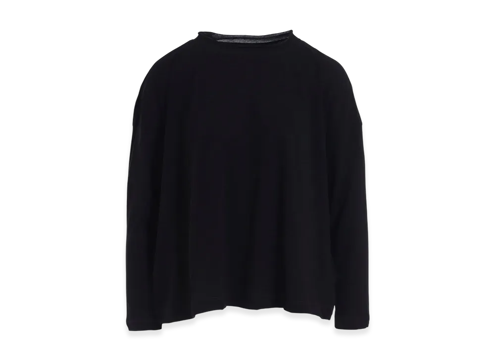 Y's 60/- Cotton Hard Twisted Long Sleeve T "Black"