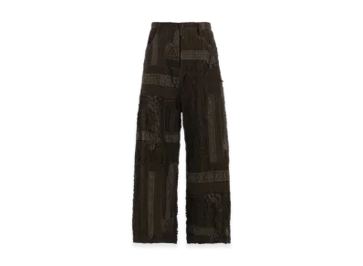 Y's Lace Patchwork Strait Pants "Khaki"