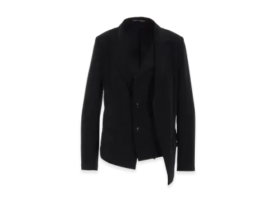 Y's Crepe De Chine 2 Layer Jacket "Black"