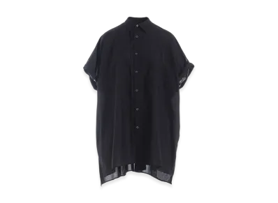 Y's Cotton Lawn Half Sleeve Blouse "Black"