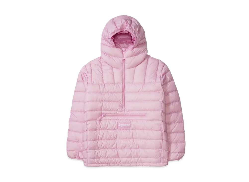 Supreme Micro Down Half Zip Hooded Pullover "Light Pink"
