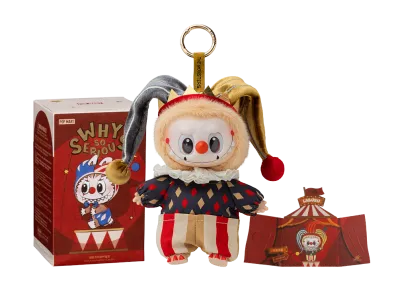 POP MART WHY SO SERIOUS Series-Vinyl Plush Pendant Moonlit Mask (LABUBU) (Super Secret)