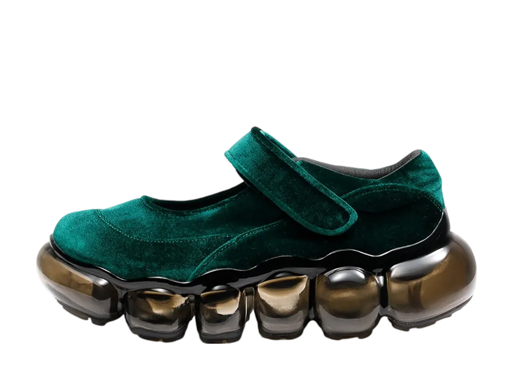 grounds Women's JEWELRY COCOON "Green Velvet/Black"