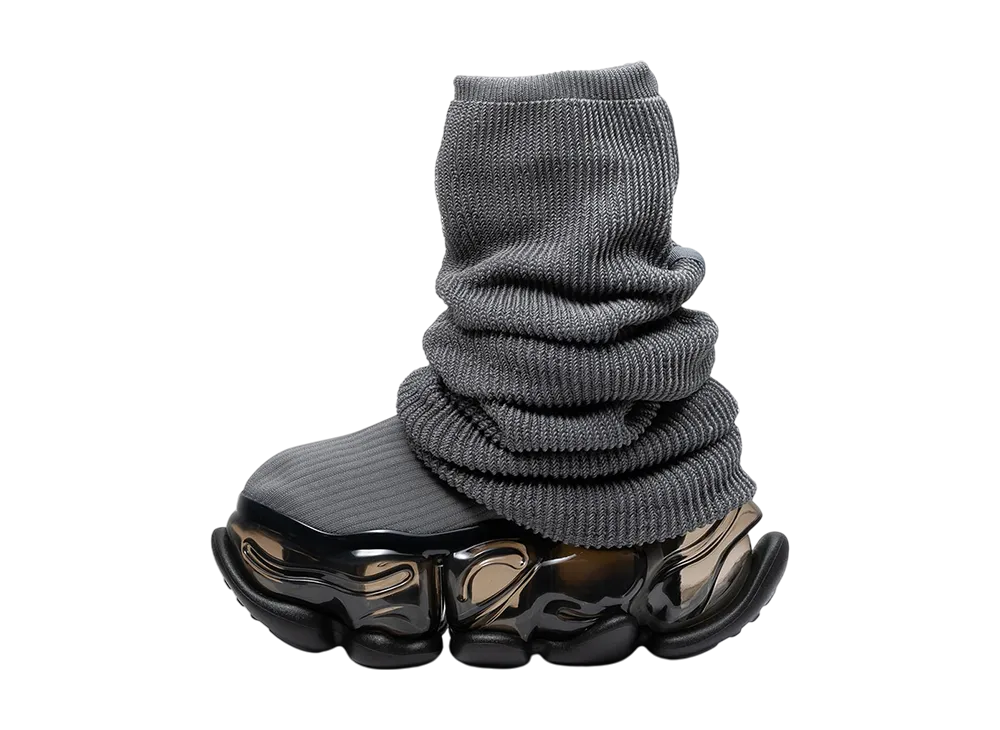 グラウンズ ウィメンズ スカイスクレーパー ルーズソックス ニット "グレー/ブラック"