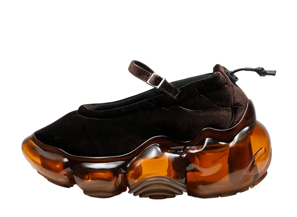 grounds Women's MOOPIE PUMPS "Brown Velvet/Brown"