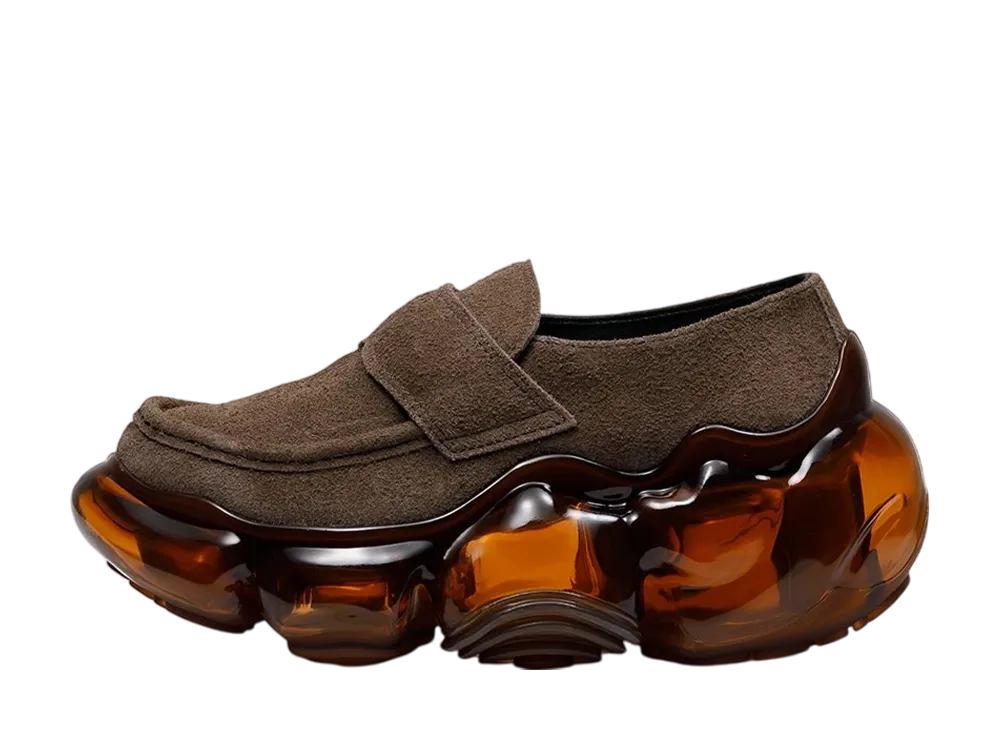 グラウンズ ムーピー ローファー "ブラウンスウェード/ブラウン"