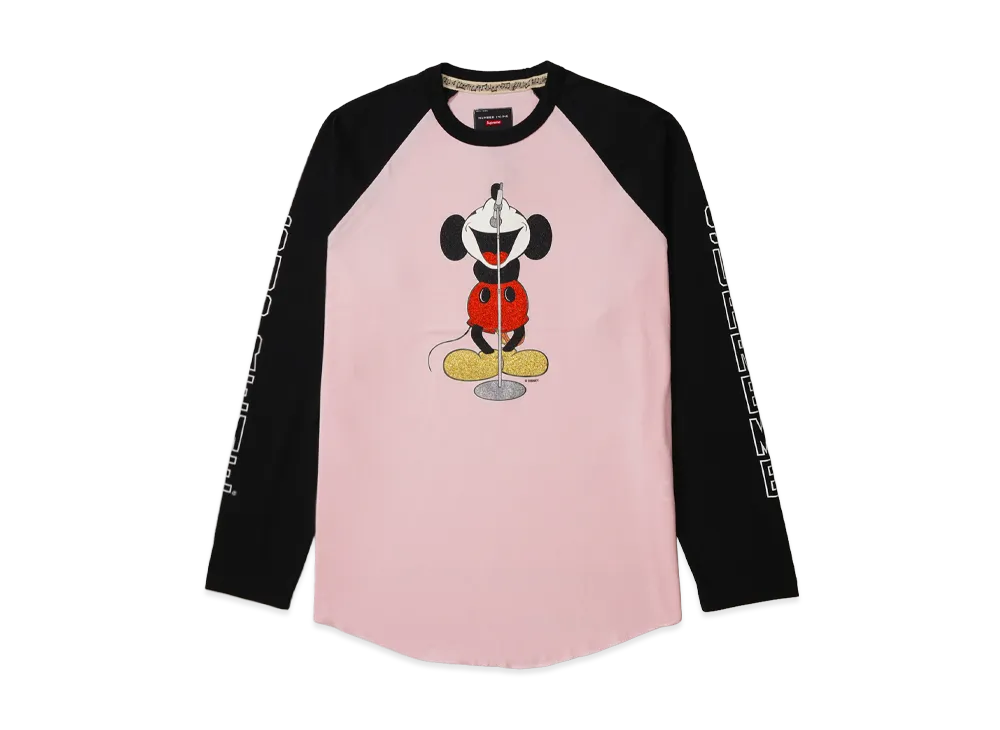Supreme x Number (N)ine x Mickey Mouse Raglan L/S Top "Pink"