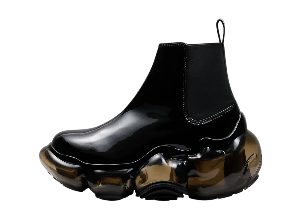 グラウンズ ムーピー サイドゴア "ブラックエナメル/ブラック"