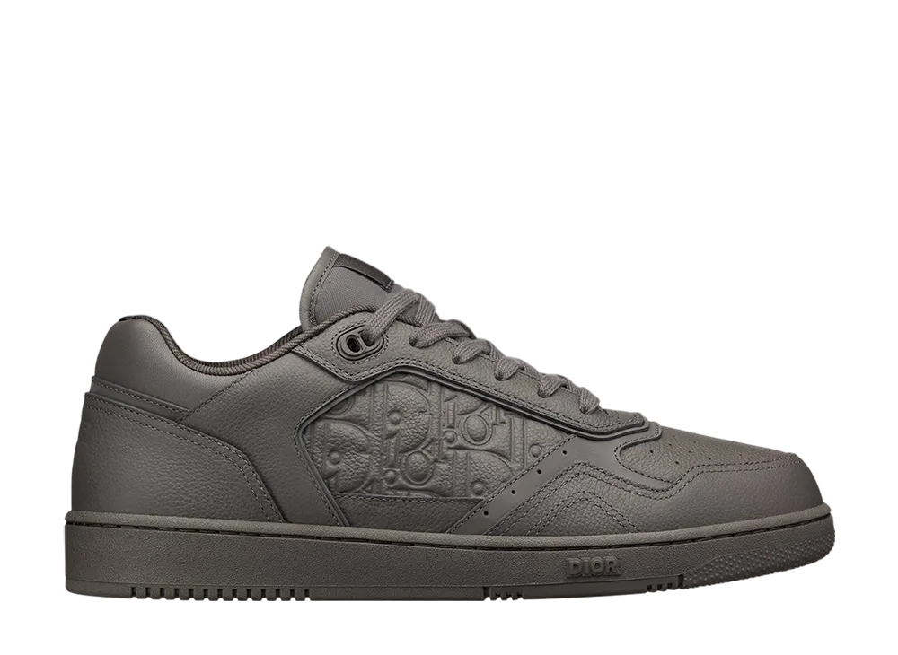 ディオール B27 アップタウン ロートップスニーカー グレインドカーフスキン & ディオール グラビティ レザー "グレー"
