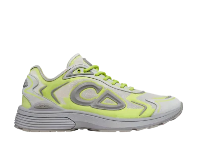 Dior B30 Countdown Tech Sneaker N3O Nylon Technical Fabric Rubber "Yellow/Gray"