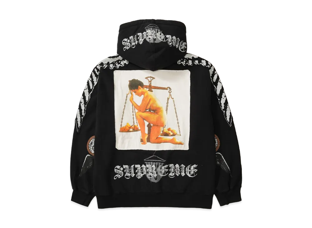 シュプリーム ウィングス ジップ アップ フード スウェットシャツ "ブラック"