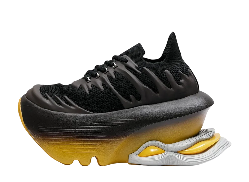 グラウンズ ウィメンズ ジョグ ビジョン フラックス ブラスト "ブラックブラウン/ブラウンイエロー"