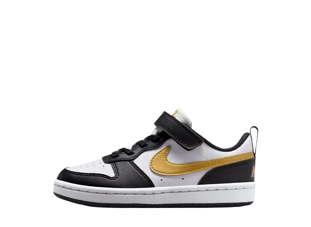 ナイキ PS コートボロー ロー リクラフト "ブラック/ゴールド" (キッズ)
