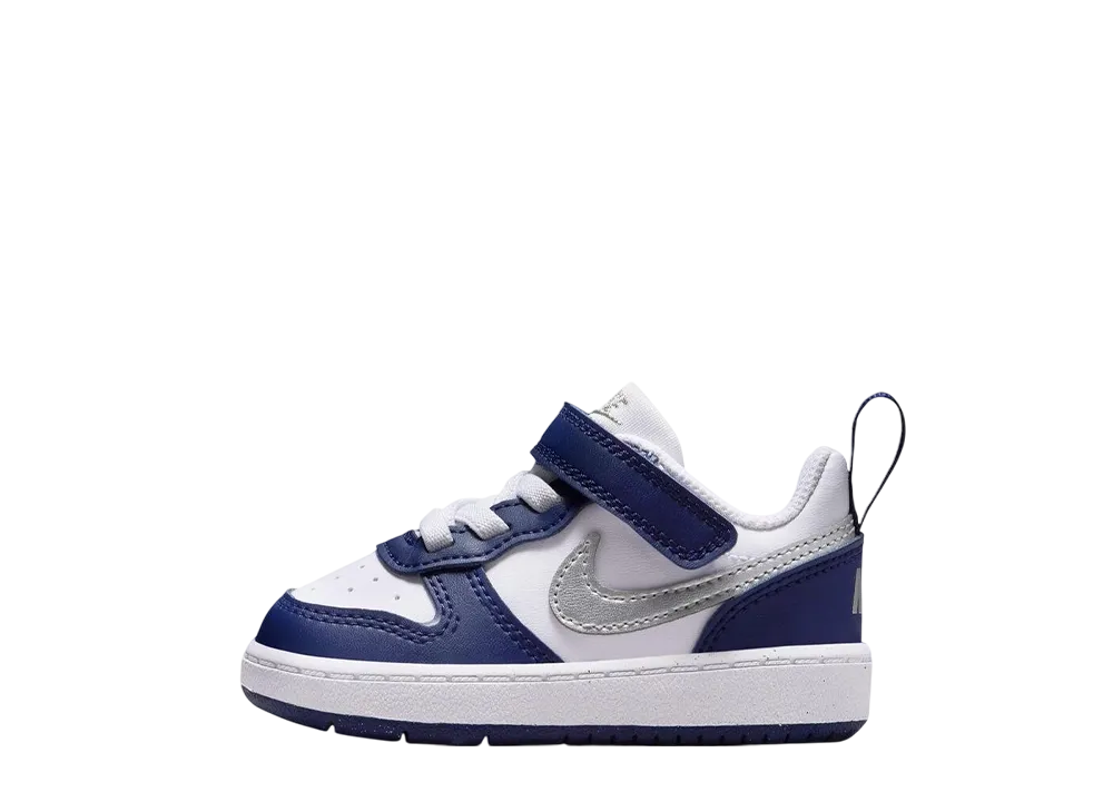 ナイキ TD コートボロー ロー リクラフト "ホワイト/メタリックシルバー" (キッズ)