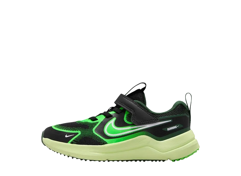 ナイキ PS コズミックランナー "ブラック/ライトリキッドライム" (キッズ)