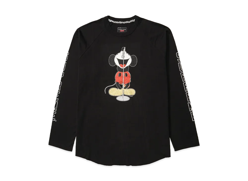 Supreme x Number (N)ine x Mickey Mouse Raglan L/S Top "Black"