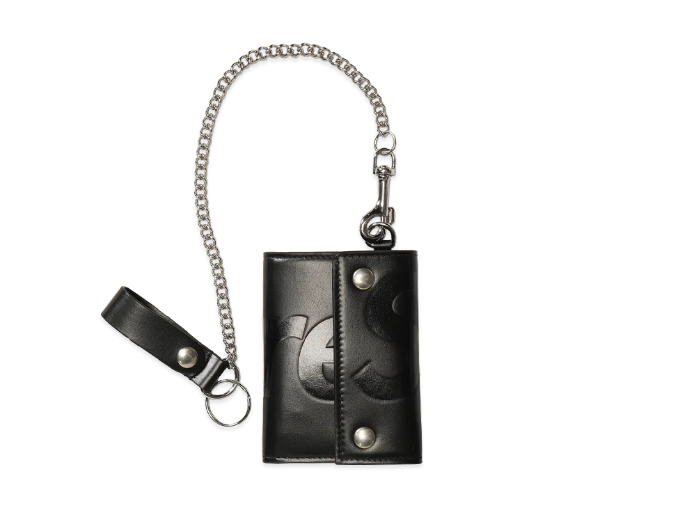 Supreme Leather Chain Wallet (25FW) "Black"