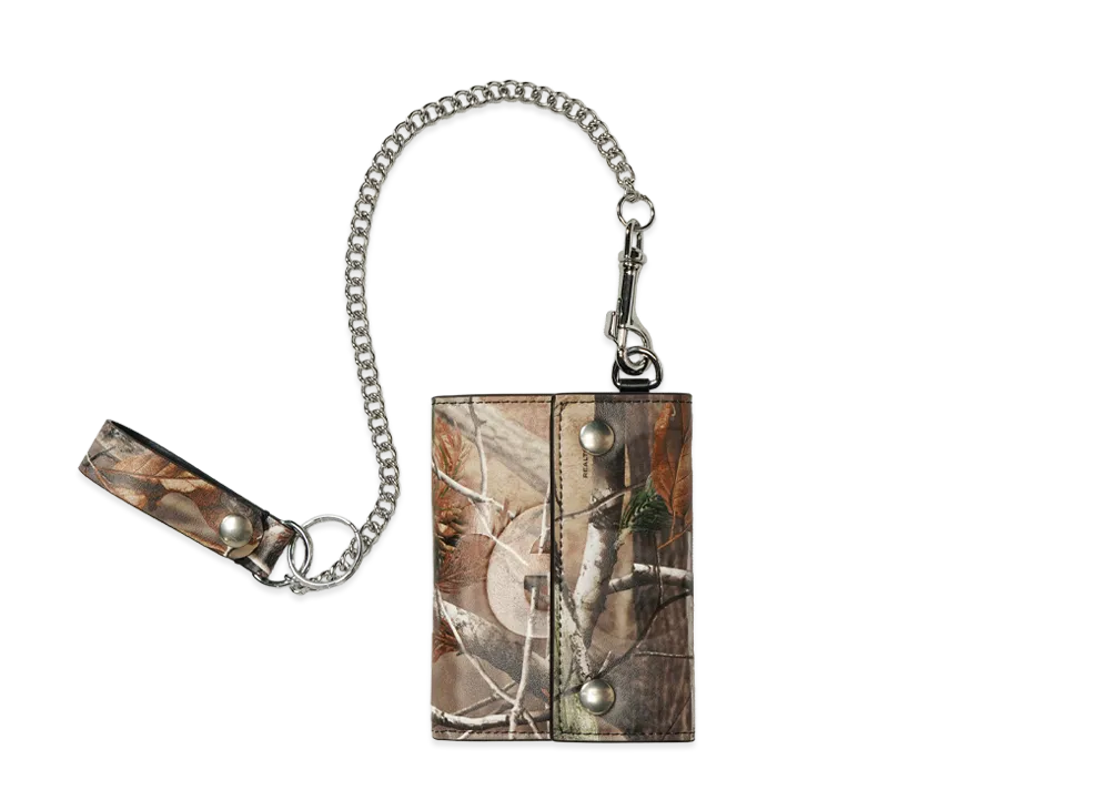 Supreme Leather Chain Wallet (25FW) "Realtree® Hardwoods Camo"
