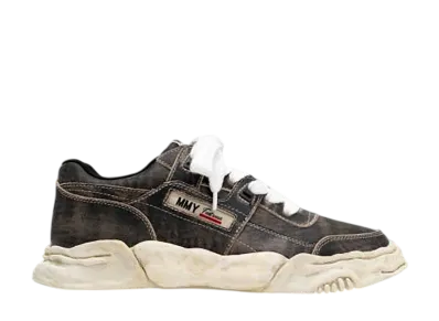 Maison MIHARA YASUHIRO PARKER OG Sole Shaved Leather Low-top Sneaker "Black"