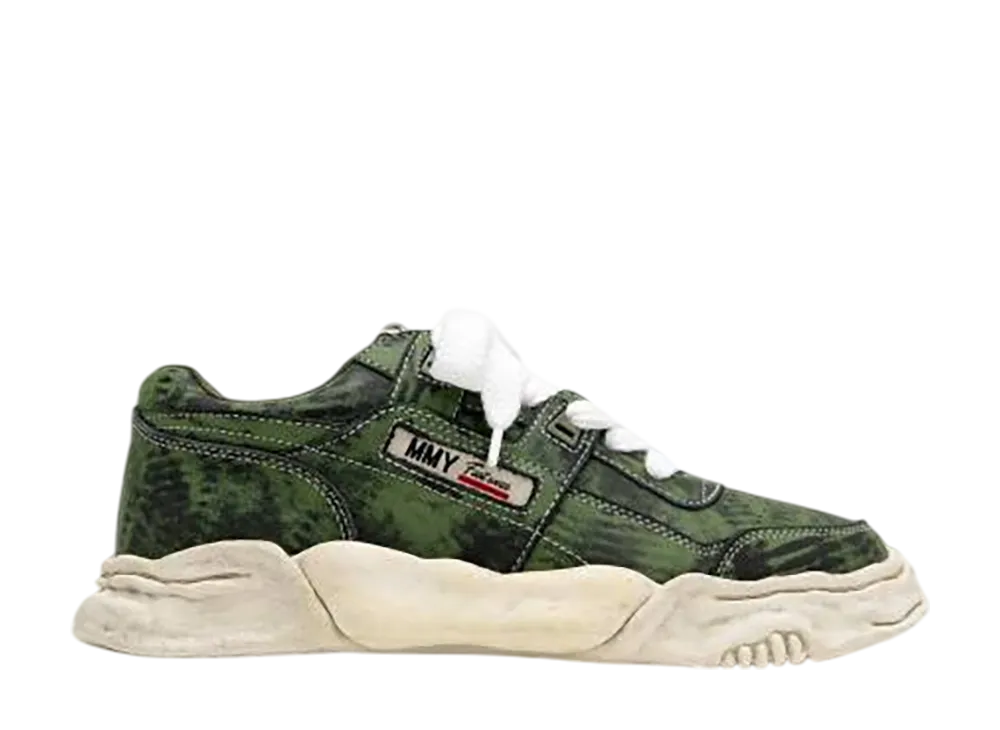 メゾンミハラヤスヒロ パーカー OG ソール シェーブド レザー ロートップ スニーカー "グリーン" (A15FW718)