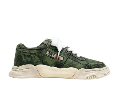 Maison MIHARA YASUHIRO PARKER OG Sole Shaved Leather Low-top Sneaker "Green"