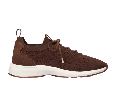 Dior B80 Lounge Sneaker Cannage Cashmere, Wool and Silk Knit with Suede "Brown"