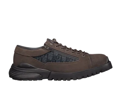 Dior Combat Derby Shoe Suede & Dior Oblique Jacquard "Brown"