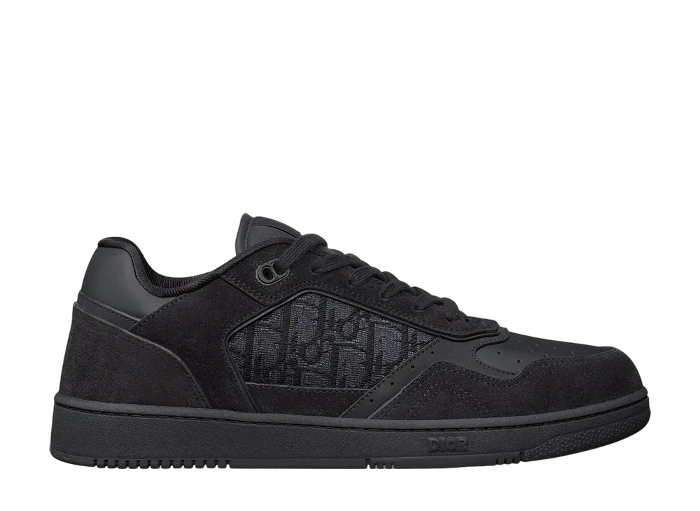 ディオール B27 アップタウン ロートップスニーカー スエード・スムースカーフスキン・ディオール オブリーク ジャカード "ブラック"