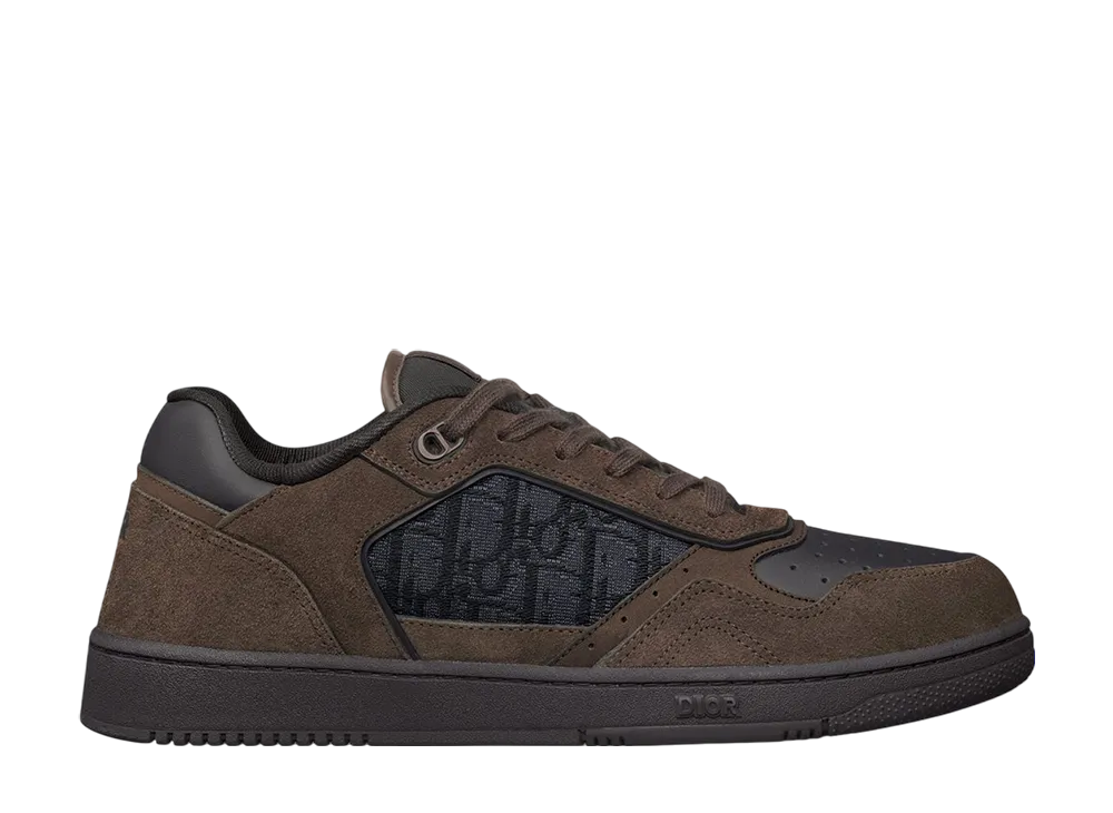 Dior B27 Uptown Low Top Sneaker Suede, Smooth Calfskin & Dior Oblique Jacquard "Brown/Black"