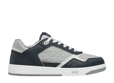 Dior B27 Uptown Low Top Sneaker Grained Calfskin & Dior Gravity Leather "Gray/Navy"