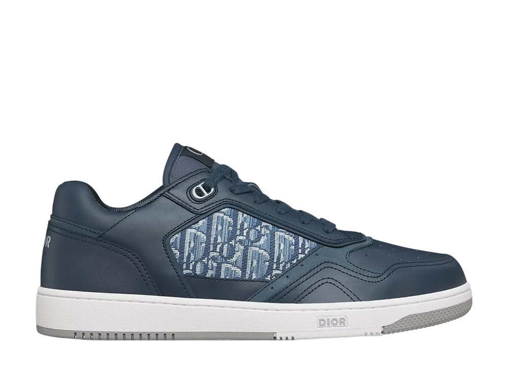 Dior B27 Uptown Low Top Sneaker Smooth Calfskin & Dior Oblique Jacquard "Navy"