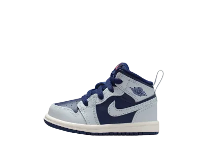ナイキ TD ジョーダン1 ミッド "ブルーボイド/サミットホワイト/ホットラバ/ピュアプラチナム" (キッズ)