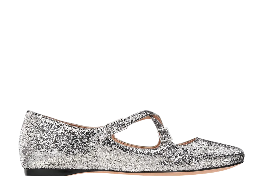 ディオール ウィメンズ ベリー ディオール バレリーナ ラミネートラムスキン "シルバー"