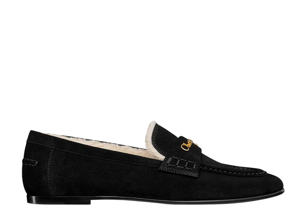 ディオール ウィメンズ ディオールアルプス ディオール ボーイ ローファー スエードカーフスキン "ブラック"