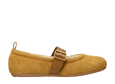 Dior Women's DiorAlps Dior Frost Ballerina Cannage Suede Calfskin "Camel Brown"