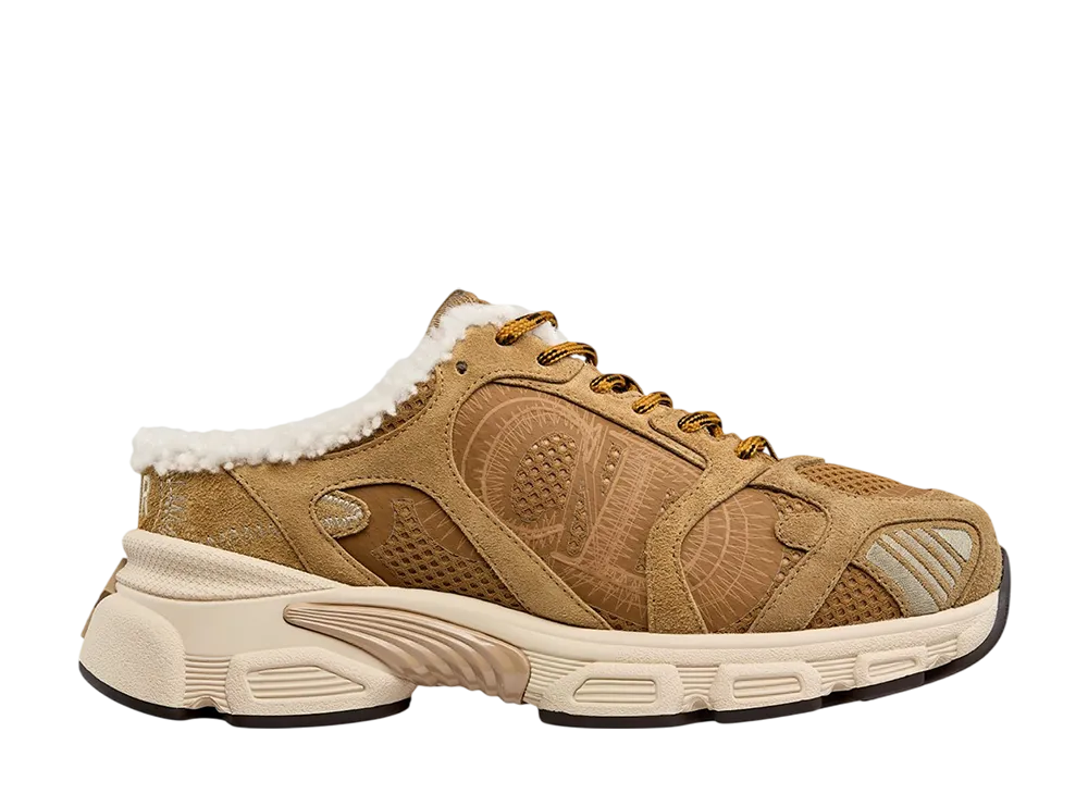 ディオール ウィメンズ ディオールアルプス ディオール クロノ スニーカー メッシュ & スエードカーフスキン "キャメルブラウン"