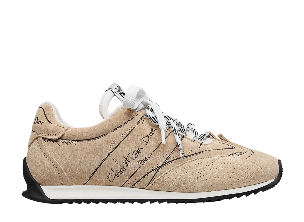 Dior Women's D-Sketch Sneaker Suede Calfskin "Beige"