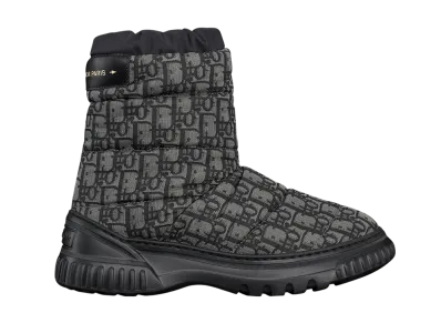 Dior Women's DiorAlps Dior Frost Short Boots Dior Oblique Quilting Nylon "Deep Gray/Black"