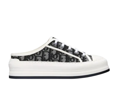 Dior Women's Walk'n'Dior Platform Sneaker Dior Oblique Embroidered Cotton "Deep Gray"