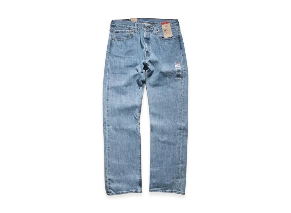 リーバイス 501 ボタンフライ ストレート ジーンズ "ライトストーンウォッシュ"